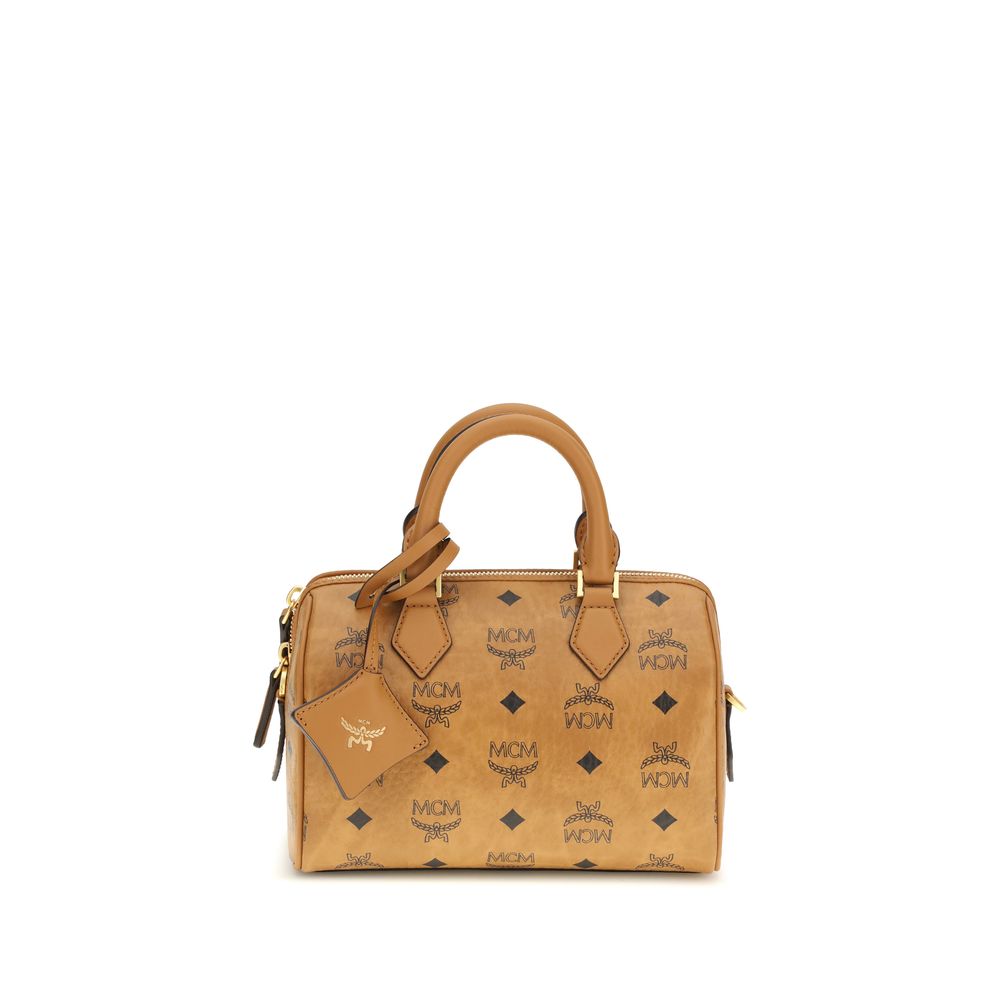 MCM Brown Fabric Handbag