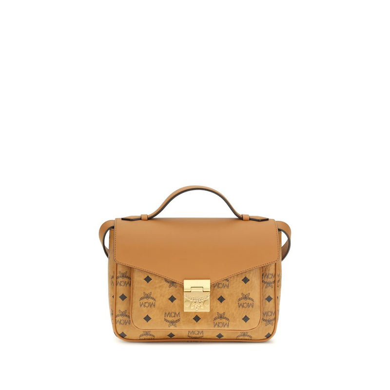 MCM Beige Fabric Shoulder Bag