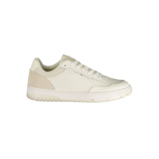 Tommy Hilfiger White Polyurethane Men's Sneaker - ClickThatClicks 