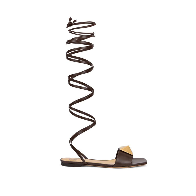 Valentino Garavani Brown Leather Sandals