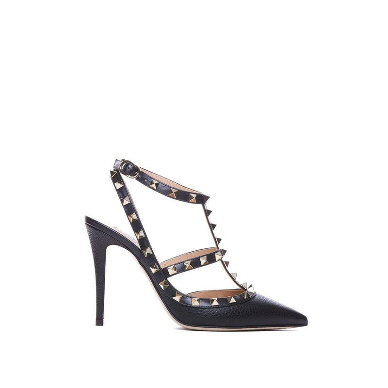 Valentino Garavani Black Calfskin High Heel Pumps