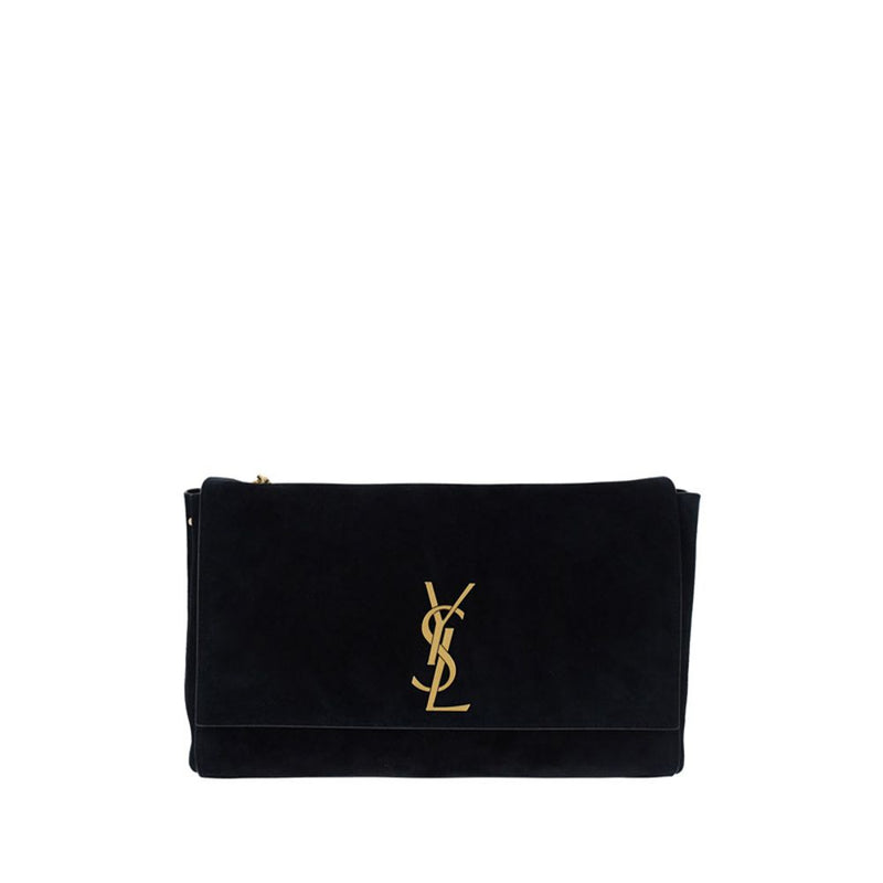 Saint Laurent Black Calf Leather Bos Taurus Shoulder Bag