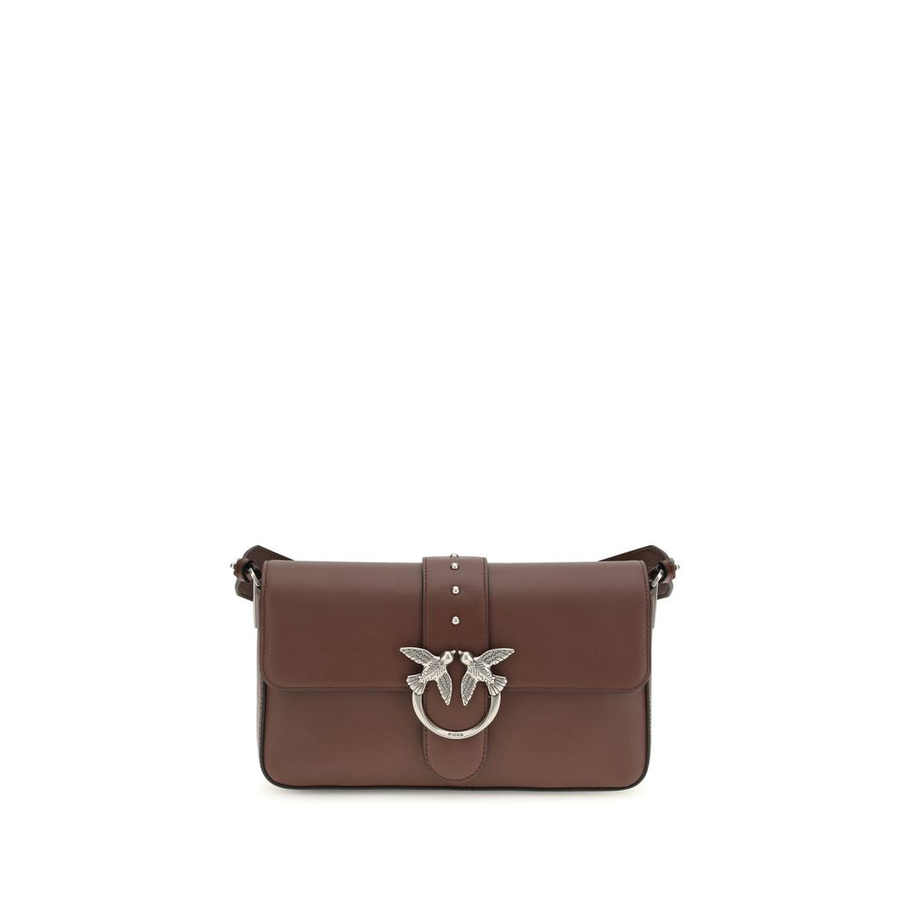 PINKO Brown Leather Shoulder Bag - ClickThatClicks 