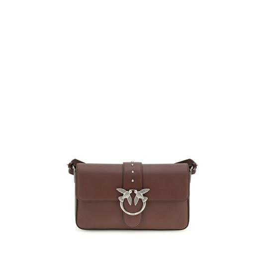 PINKO Brown Leather Shoulder Bag - ClickThatClicks 