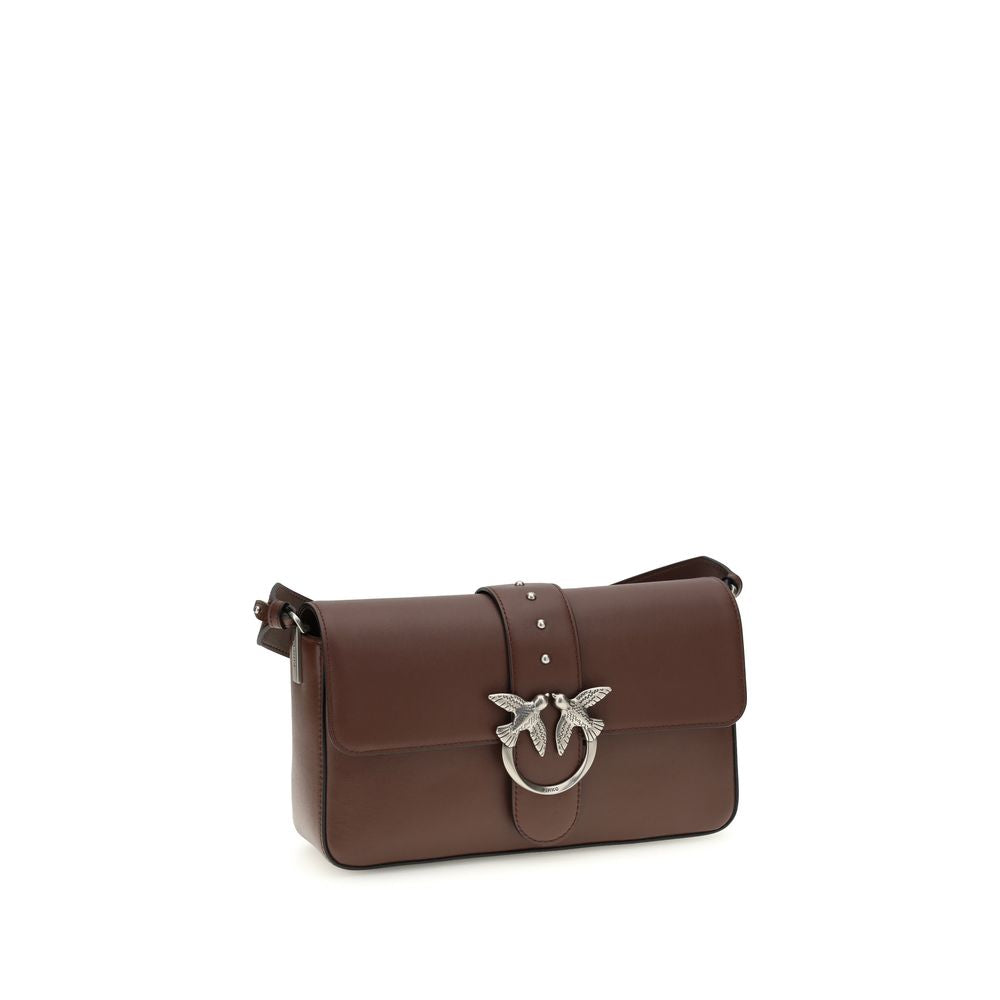 PINKO Brown Leather Shoulder Bag - ClickThatClicks 