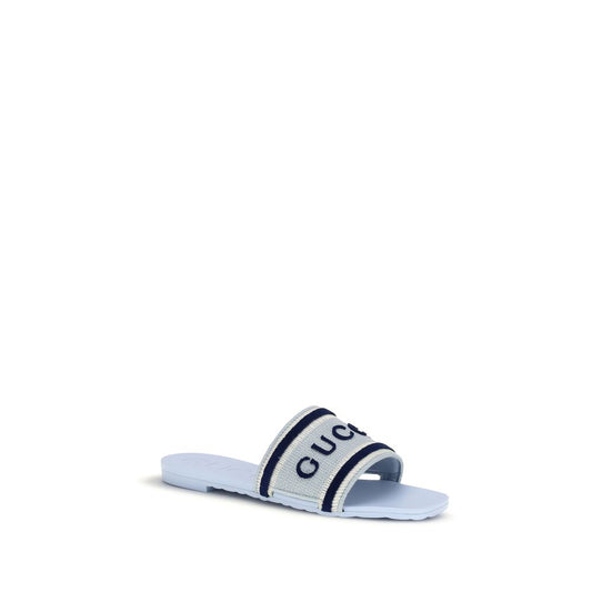 Gucci Blue Cotton Sandals - ClickThatClicks 