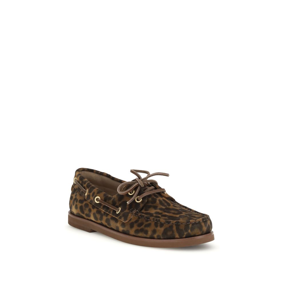 Gianvito Rossi Multicolor Calf Leather Bos Taurus Slip-On Loafers - ClickThatClicks 