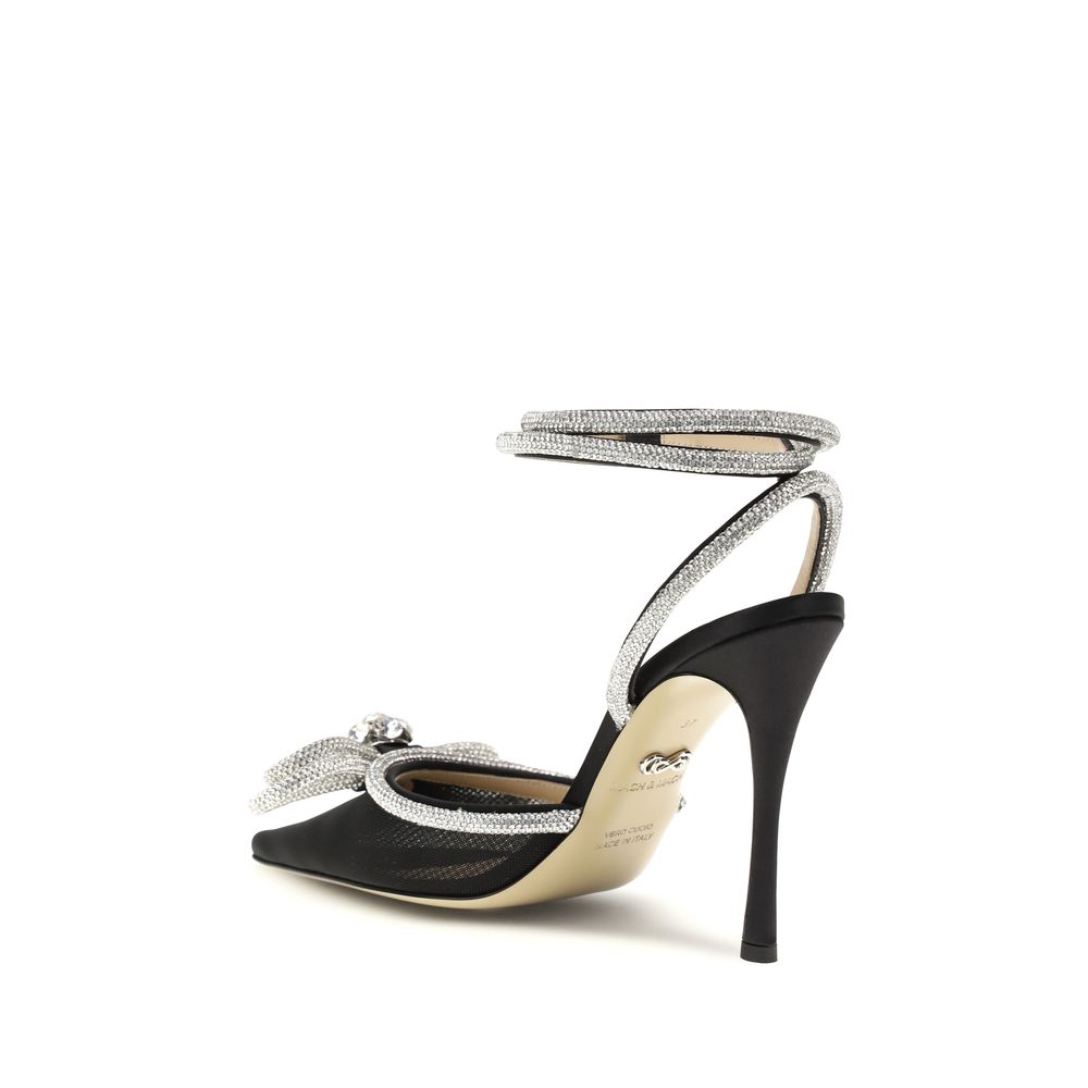 MACH & MACH Black Silk High Heel Pumps - ClickThatClicks 