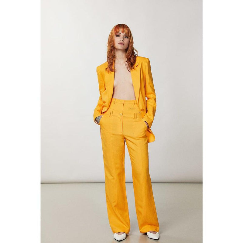 Patrizia Pepe Orange Viscose Casual Pants