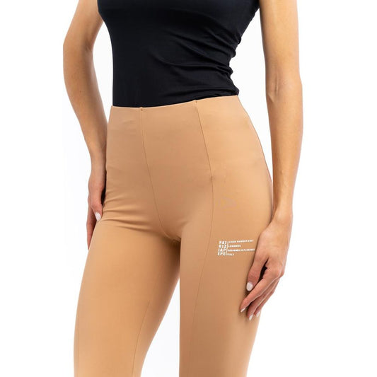 Patrizia Pepe Beige Nylon Leggings - ClickThatClicks 