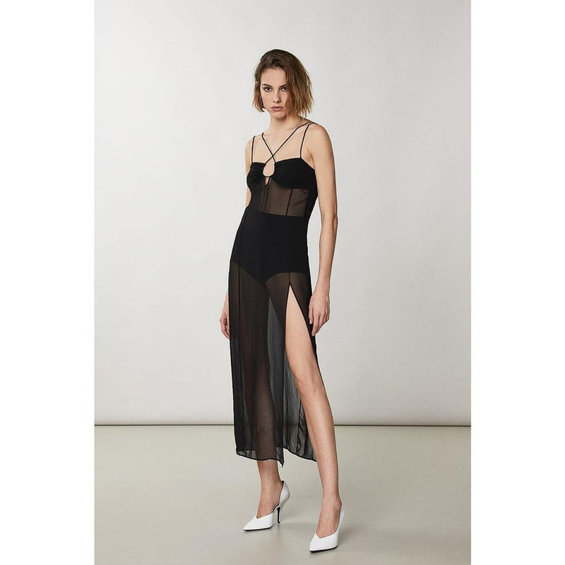 Patrizia Pepe Black Viscose Casual Dress