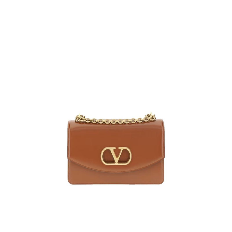 Valentino Garavani Brown Calfskin Shoulder Bag
