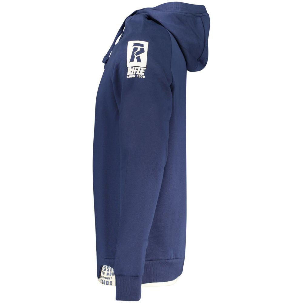 Rifle Blue Cotton Men's Sweatshirt - ClickThatClicks 