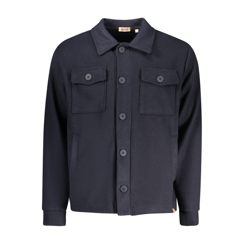 Rifle Blue Cotton Men Shirt