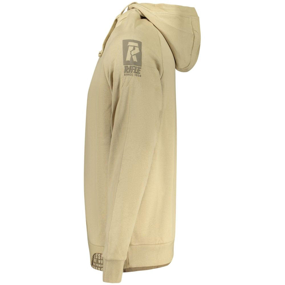 Rifle Beige Cotton Men Sweatshirt - ClickThatClicks 