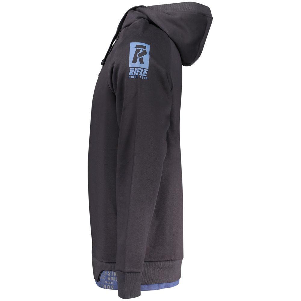 Rifle Blue Cotton Men's Sweatshirt - ClickThatClicks 