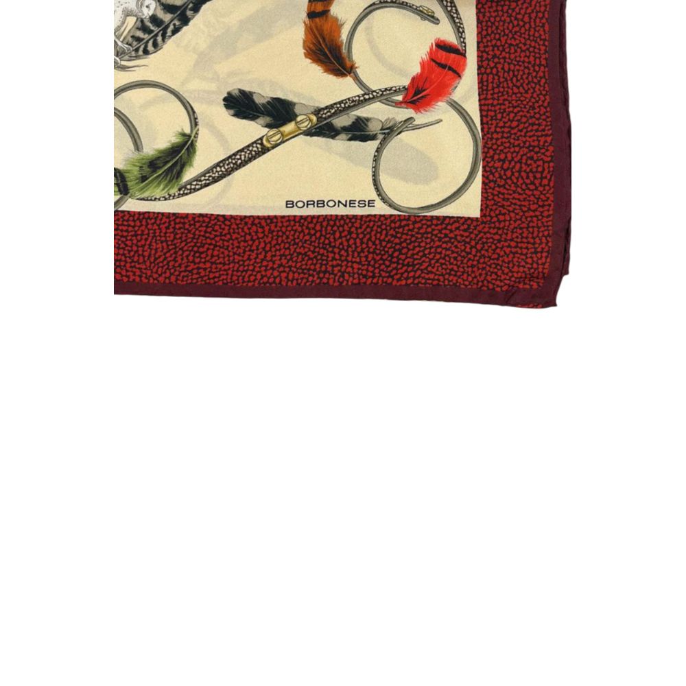 Borbonese Beige Silk Women Scarf - ClickThatClicks 