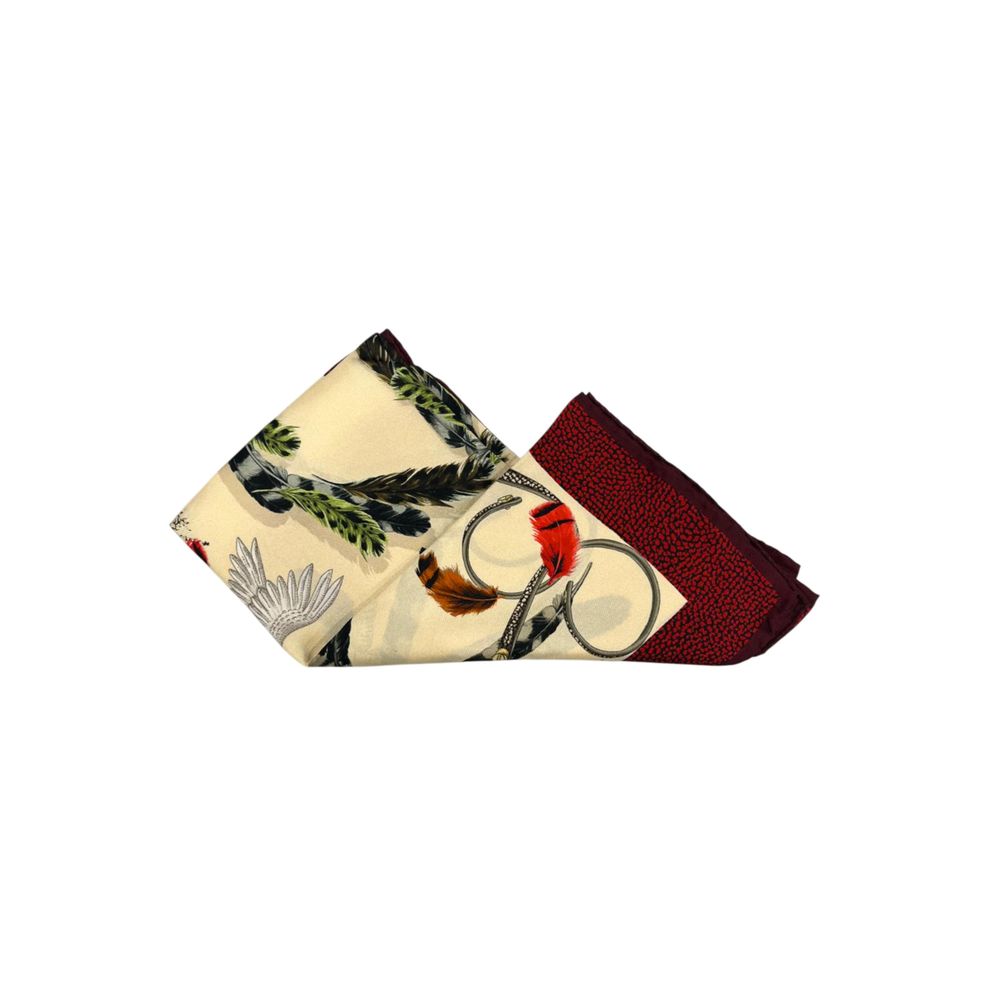 Borbonese Beige Silk Women Scarf - ClickThatClicks 