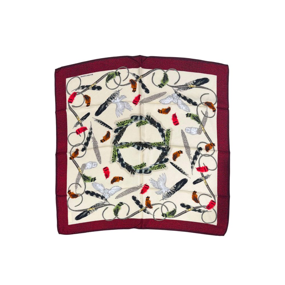 Borbonese Beige Silk Women Scarf - ClickThatClicks 
