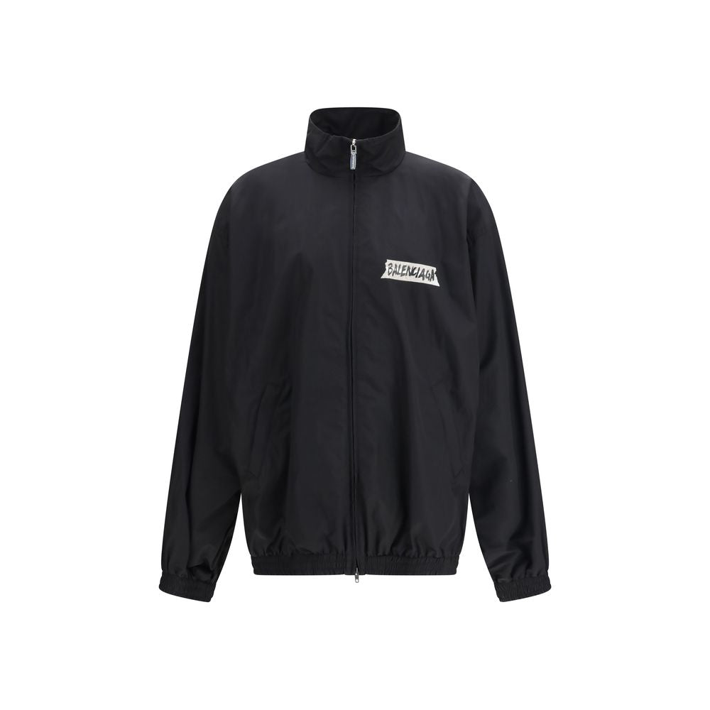 Balenciaga Black Cotton Shell Jacket - ClickThatClicks 