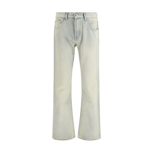 7FOR Beige Cotton Bootcut Jeans - ClickThatClicks 