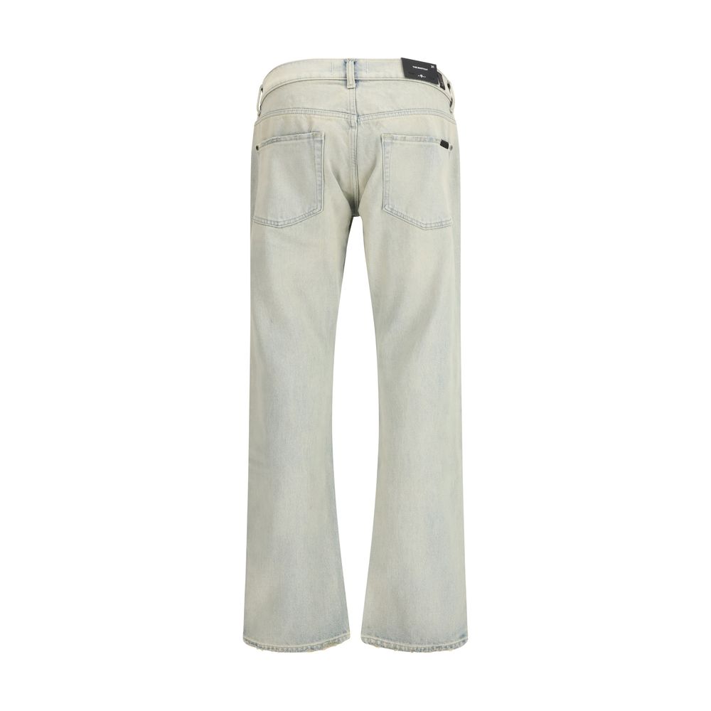 7FOR Beige Cotton Bootcut Jeans - ClickThatClicks 