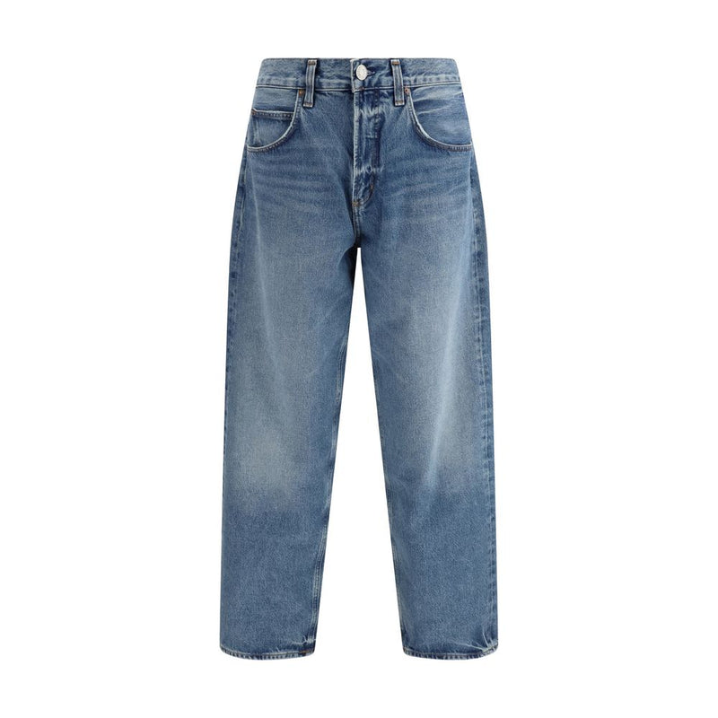 Agolde Light Blue Recycled Cotton Tapered Jeans