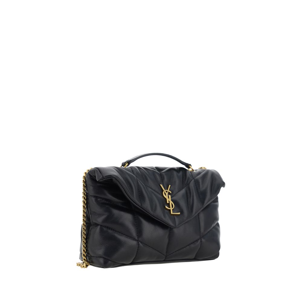 Saint Laurent Black Lamb Ovis Aries Aries Shoulder Bag - ClickThatClicks 