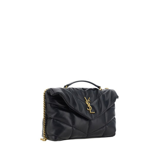 Saint Laurent Black Lamb Ovis Aries Aries Shoulder Bag - ClickThatClicks 
