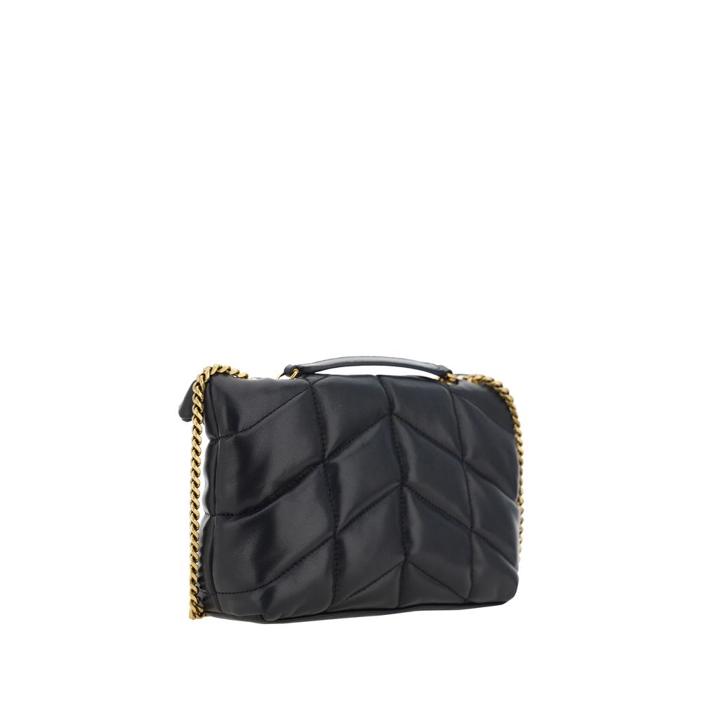 Saint Laurent Black Lamb Ovis Aries Aries Shoulder Bag - ClickThatClicks 