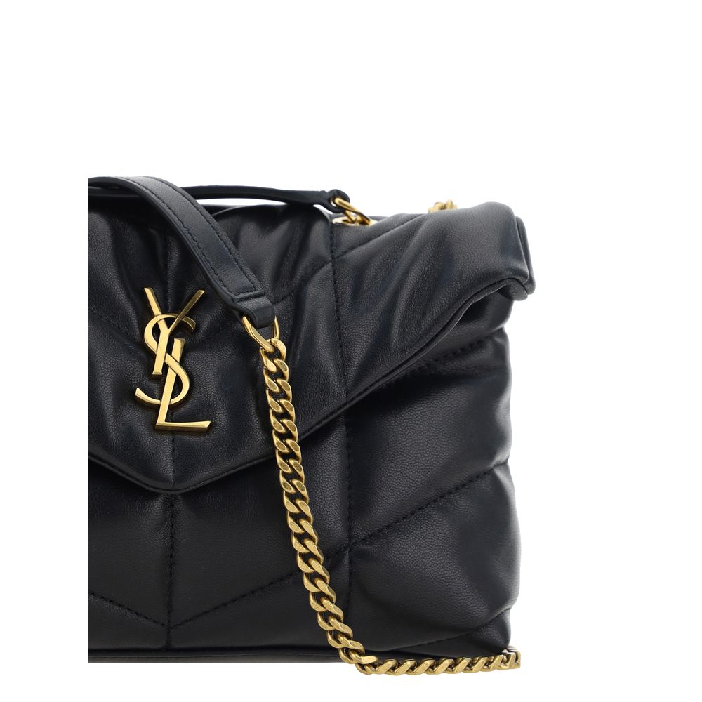 Saint Laurent Black Lamb Ovis Aries Aries Shoulder Bag - ClickThatClicks 