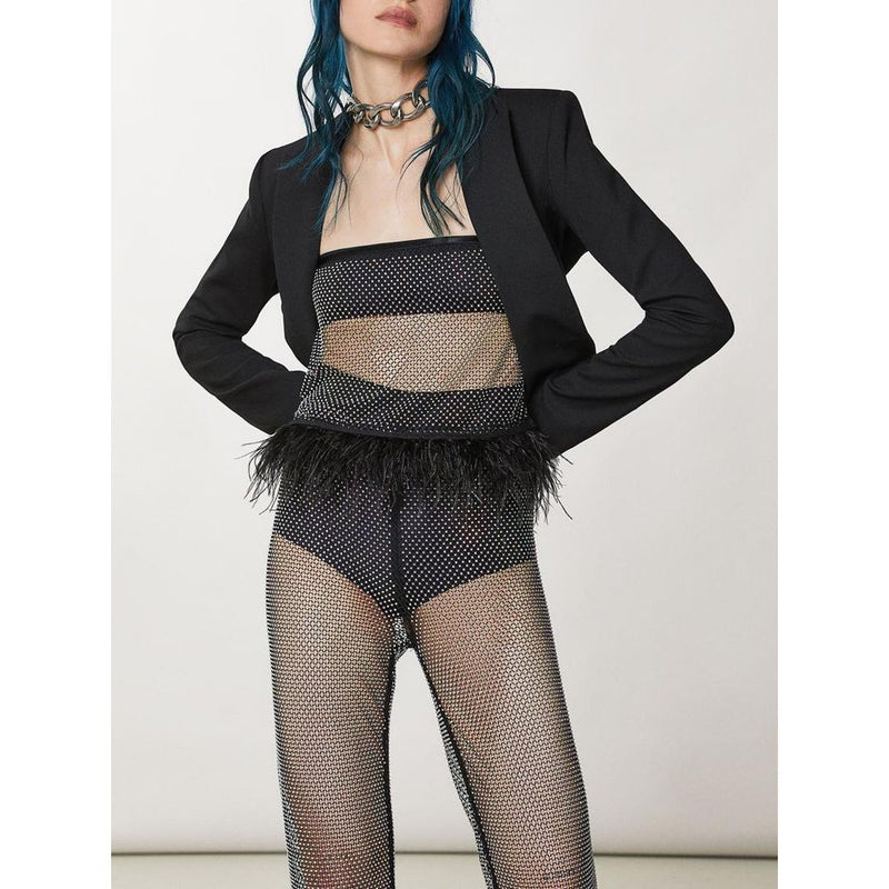 Patrizia Pepe Black Polyester Tank Tops