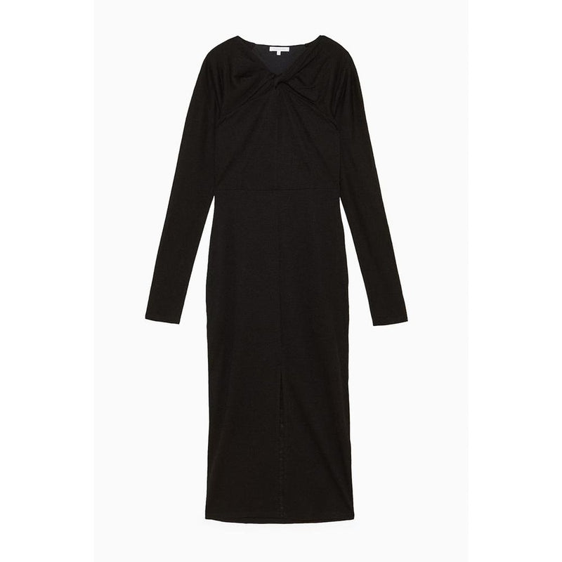 Patrizia Pepe Black Wool Casual Dress