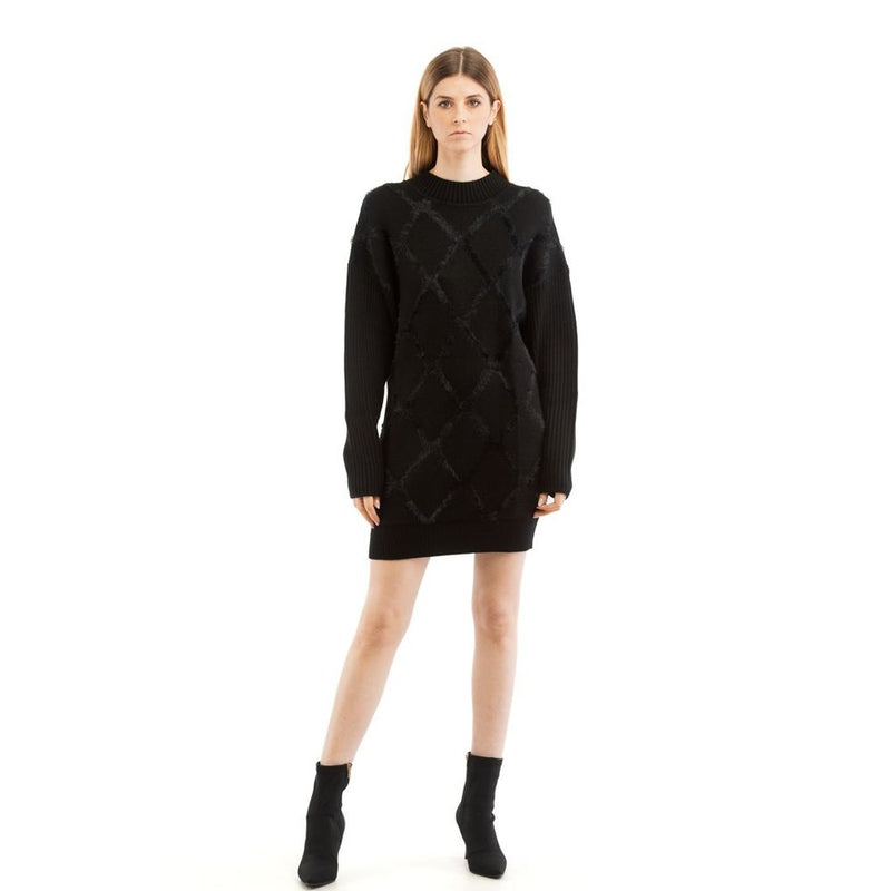 Patrizia Pepe Black Nylon Casual Dress