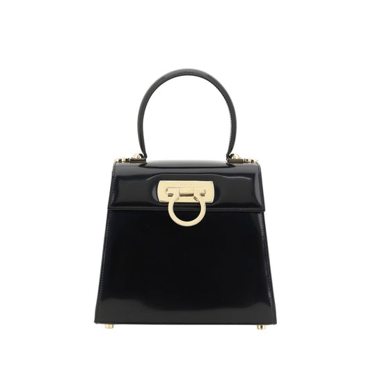 Ferragamo Black Calf Leather Bos Taurus Handbag - ClickThatClicks 