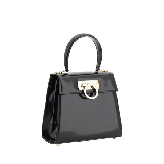 Ferragamo Black Calf Leather Bos Taurus Handbag - ClickThatClicks 