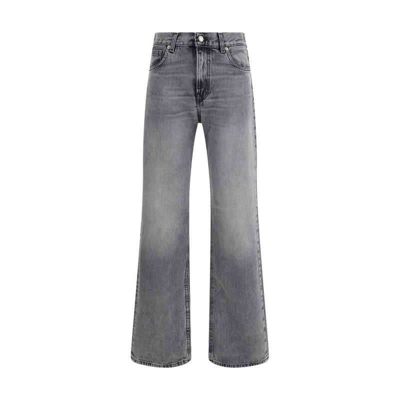 Haikure Black Cotton Straight-Leg Jeans