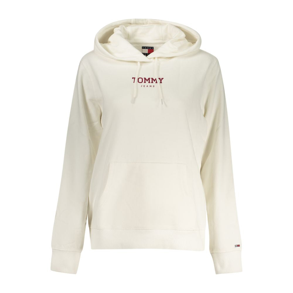 Tommy Hilfiger White Cotton Women Sweatshirt - ClickThatClicks 