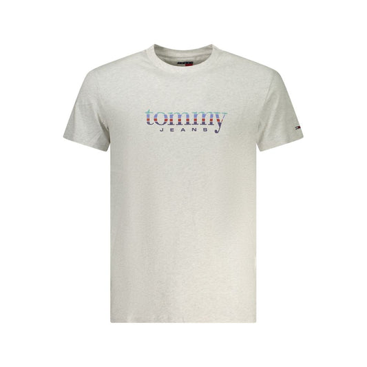 Tommy Hilfiger Gray Cotton Men's T-Shirt - ClickThatClicks 