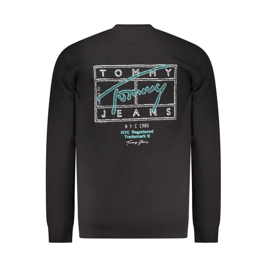 Tommy Hilfiger Black Cotton Men Sweatshirt - ClickThatClicks 