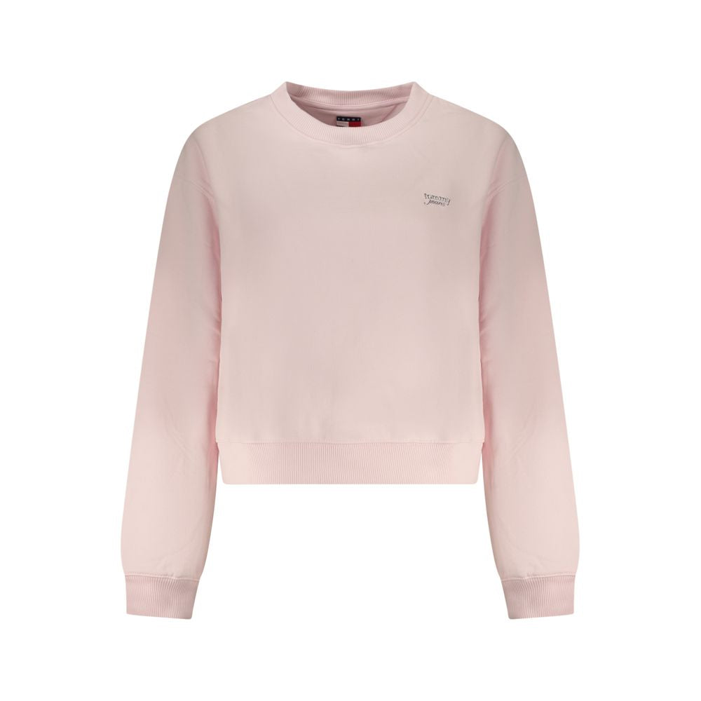 Tommy Hilfiger Pink Cotton Women Sweatshirt - ClickThatClicks 