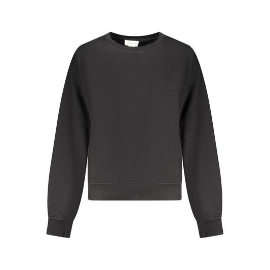Calvin Klein Black Cotton Women Sweatshirt - ClickThatClicks 