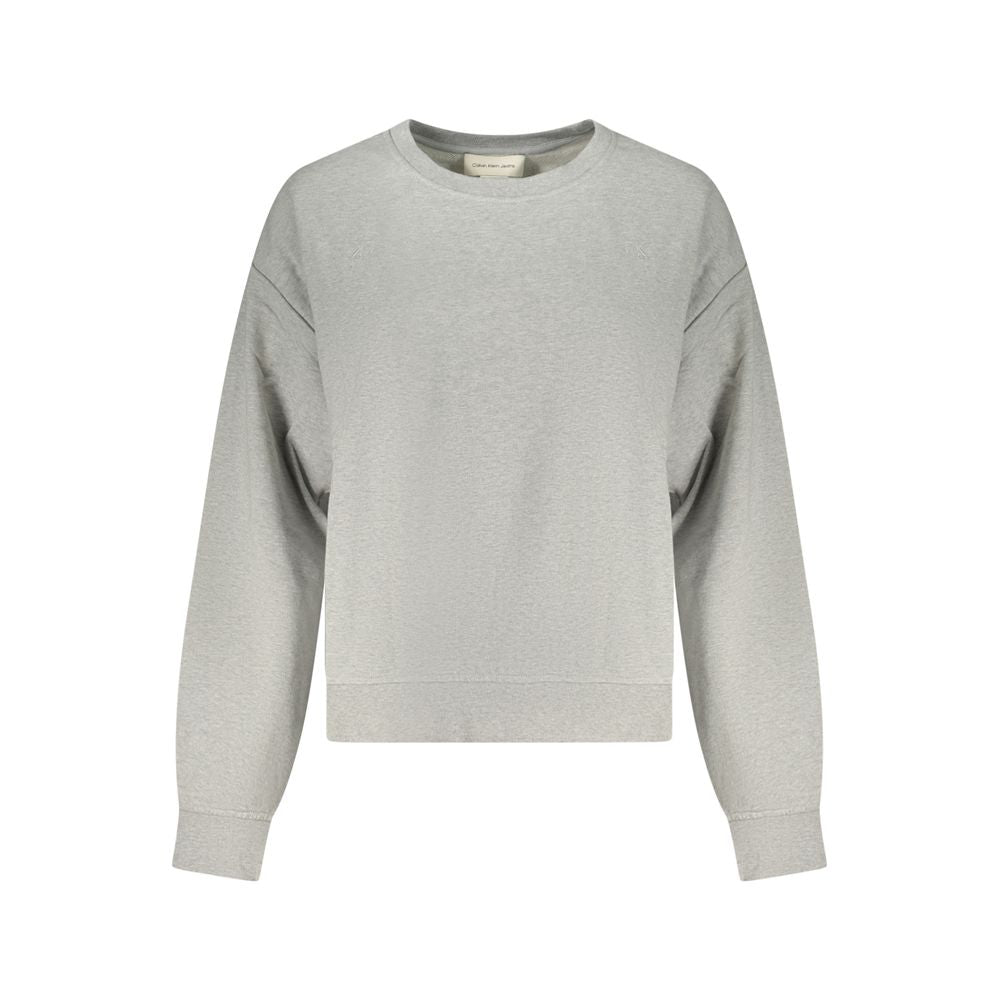 Calvin Klein Grigio Cotton Women Sweatshirt - ClickThatClicks 
