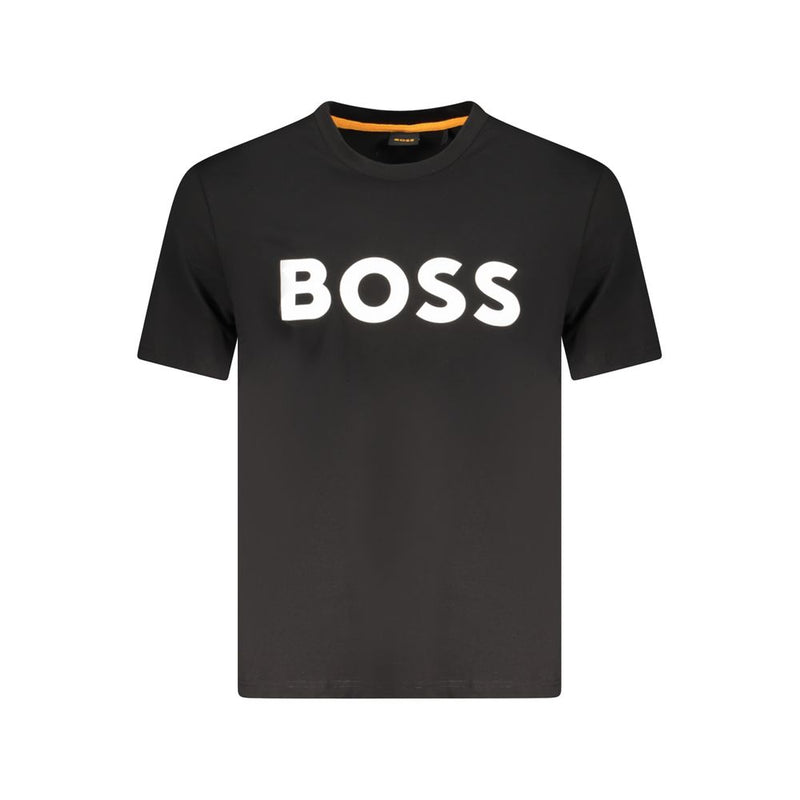 Hugo Boss Black Cotton Men T-Shirt