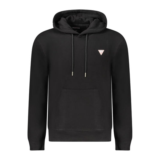 Guess Jeans Black Cotton Men Sweatshirt Slim Fit Hooded - ClickThatClicks 
