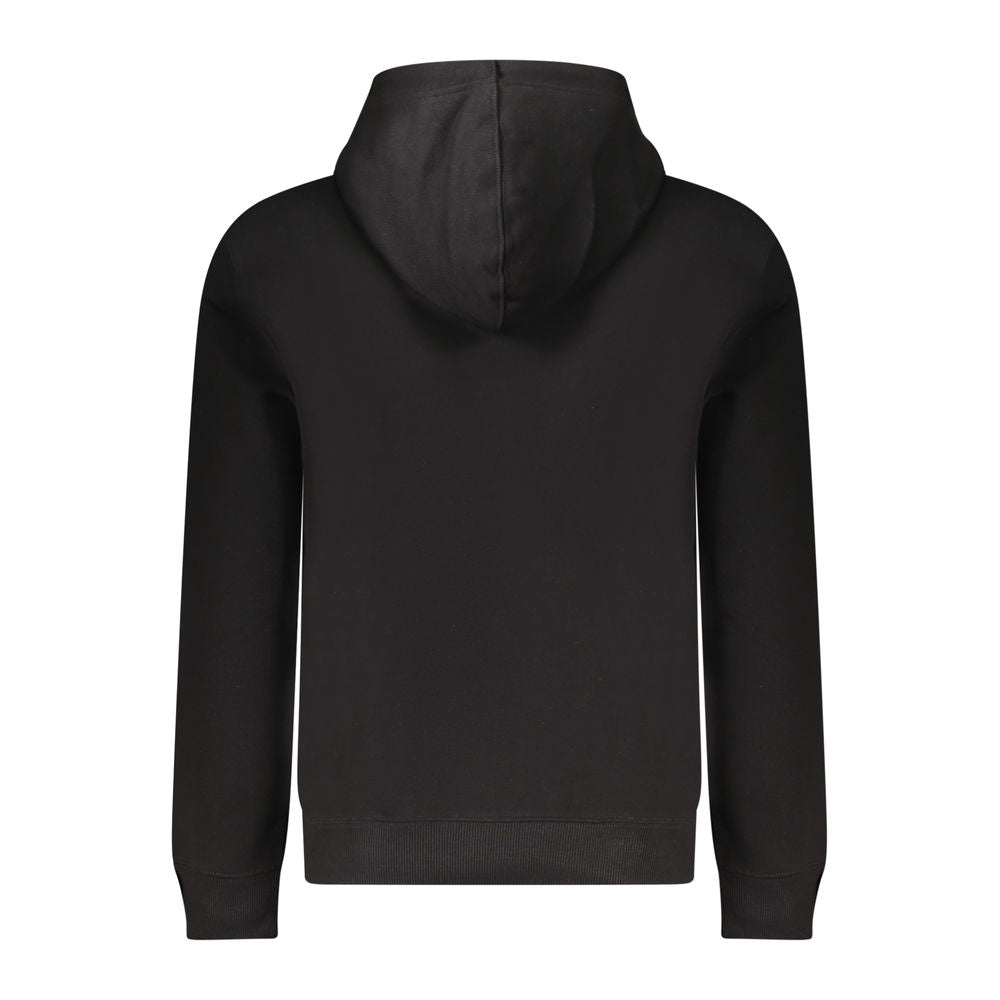 Guess Jeans Black Cotton Men Sweatshirt Slim Fit Hooded - ClickThatClicks 