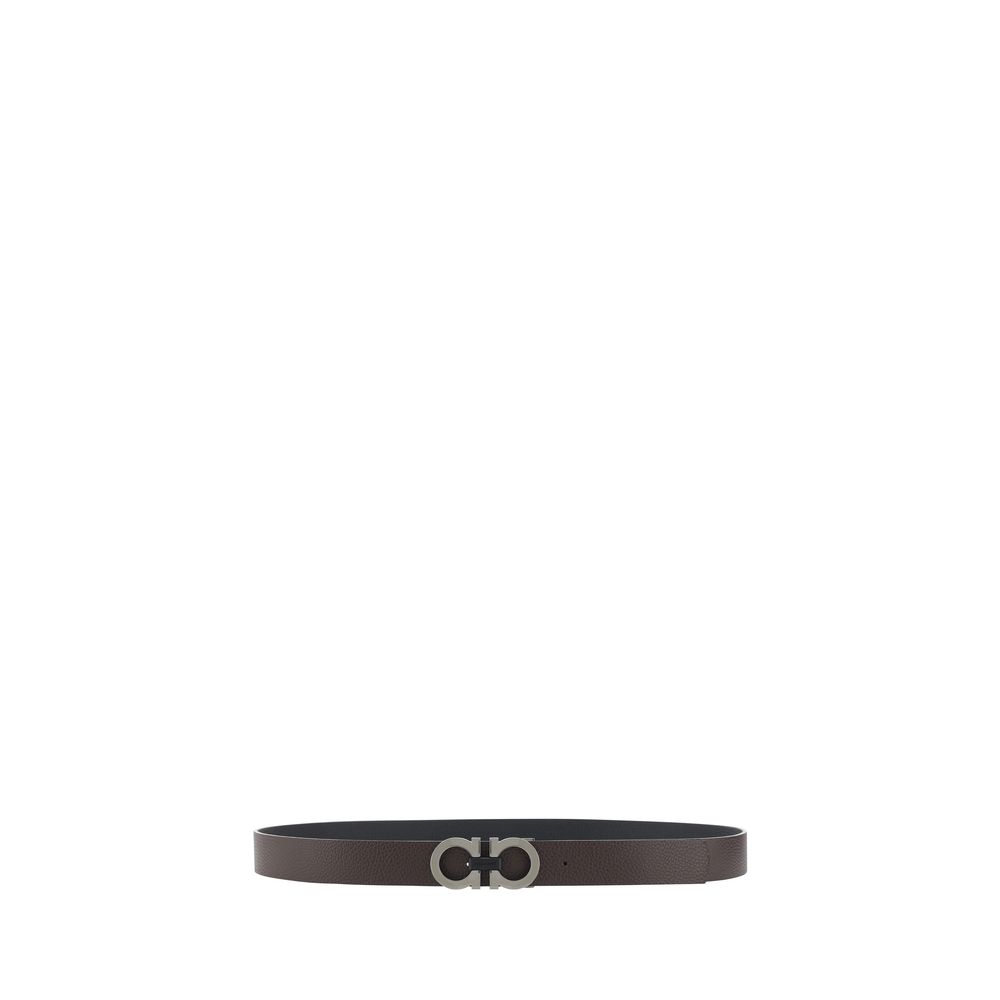 Ferragamo Black Calf Leather Bos Taurus Regular Belt - ClickThatClicks 