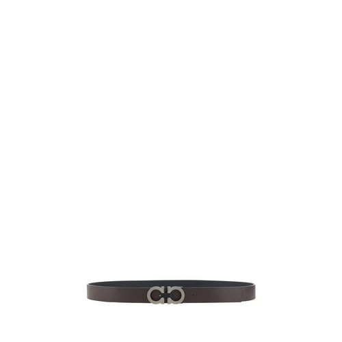 Ferragamo Black Calf Leather Bos Taurus Regular Belt - ClickThatClicks 
