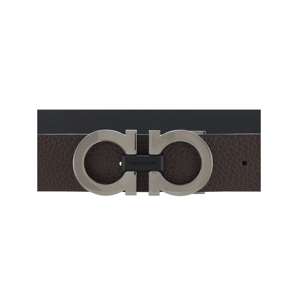 Ferragamo Black Calf Leather Bos Taurus Regular Belt - ClickThatClicks 