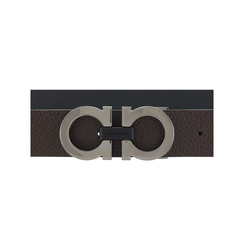 Ferragamo Black Calf Leather Bos Taurus Regular Belt - ClickThatClicks 